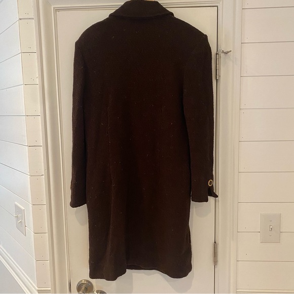 St. John Vintage Brown Santana Knit Overcoat Trench Coat - Picture 2 of 8